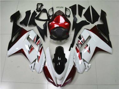 Carénage Moto ZX6R 2007-2008 - Blanc Noir Rouge Vente en Gros