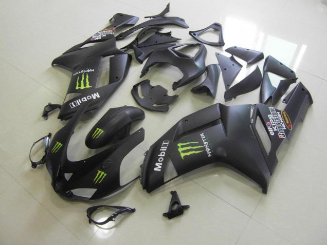Carénage Moto ZX6R 2007-2008 - Noir Mat Monster Vente en Gros Carénage Moto ZX6R 2007-2008 - Noir Mat Monster Vente en Gros