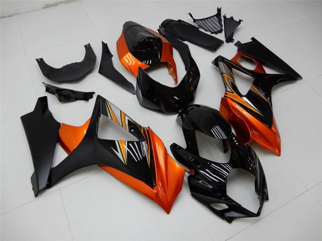 Carénage Moto GSXR 1000 K7 2007-2008 - Orange Noir Vente en Gros Carénage Moto GSXR 1000 K7 2007-2008 - Orange Noir Vente en Gros