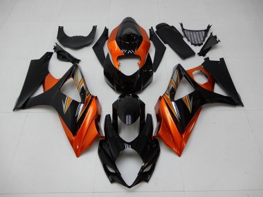 Carénage Moto GSXR 1000 K7 2007-2008 - Orange Noir Vente en Gros