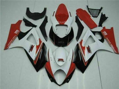 Carénages Moto GSXR 1000 K7 2007-2008 - Rouge Blanc Vente en Gros