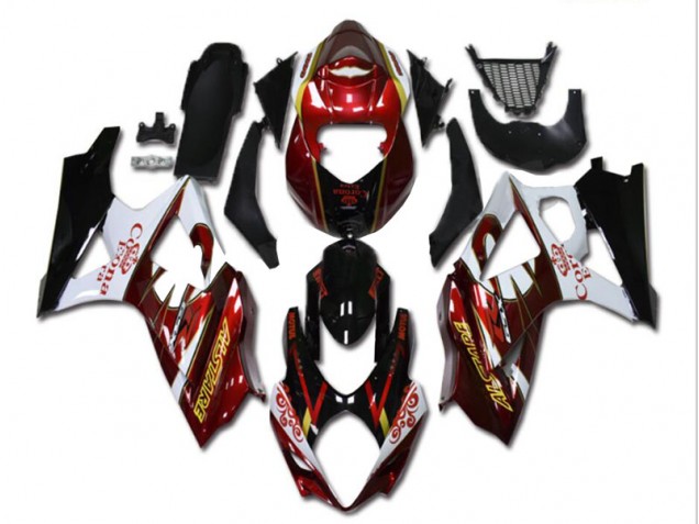 Carénage Moto GSXR 1000 K7 2007-2008 - Rouge Blanc Noir Vente en Gros Carénage Moto GSXR 1000 K7 2007-2008 - Rouge Blanc Noir Vente en Gros