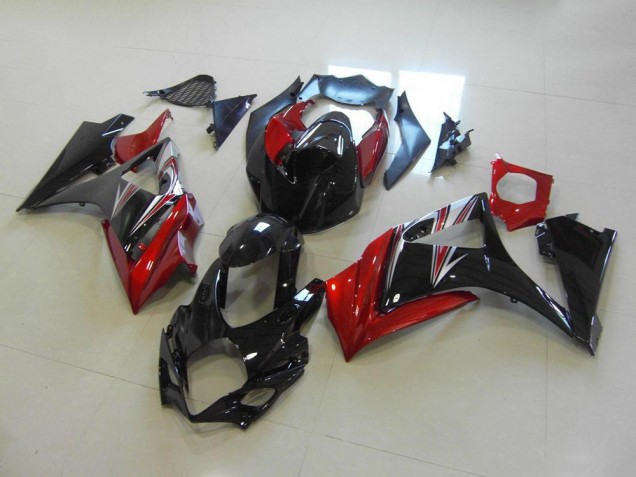 Carénage Moto GSXR 1000 K7 2007-2008 - Rouge Noir No Décalque Vente en Gros Carénage Moto GSXR 1000 K7 2007-2008 - Rouge Noir No Décalque Vente en Gros