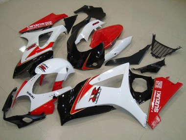 Carénage Moto GSXR 1000 K7 2007-2008 - Blanc Rouge Noir Vente en Gros