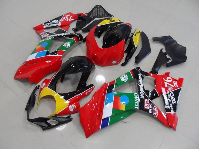 Carénage Moto GSXR 1000 K7 2007-2008 - Rouge et Vert Vente en Gros Carénage Moto GSXR 1000 K7 2007-2008 - Rouge et Vert Vente en Gros