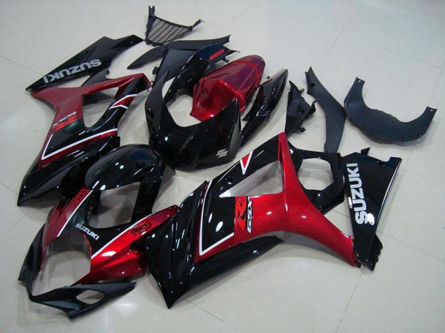 Carénages Moto GSXR 1000 K7 2007-2008 - Rouge Noir Vente en Gros Carénages Moto GSXR 1000 K7 2007-2008 - Rouge Noir Vente en Gros
