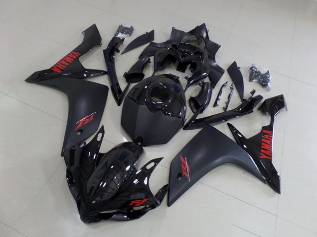 Carénage Moto R1 2007-2008 - Noir Mat Rouge Vente en Gros Carénage Moto R1 2007-2008 - Noir Mat Rouge Vente en Gros