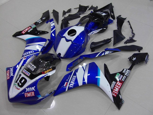 Carénage Moto R1 2007-2008 - Blanc Bleu Vente en Gros Carénage Moto R1 2007-2008 - Blanc Bleu Vente en Gros