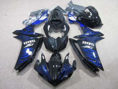 Carénage Moto R1 2007-2008 - Noir avec Bleu Flamme Vente en Gros