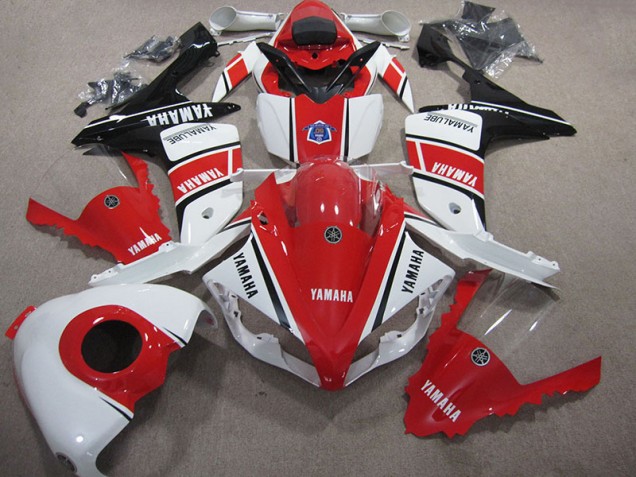 Carénage Moto R1 2007-2008 - Rouge Blanc Vente en Gros Carénage Moto R1 2007-2008 - Rouge Blanc Vente en Gros
