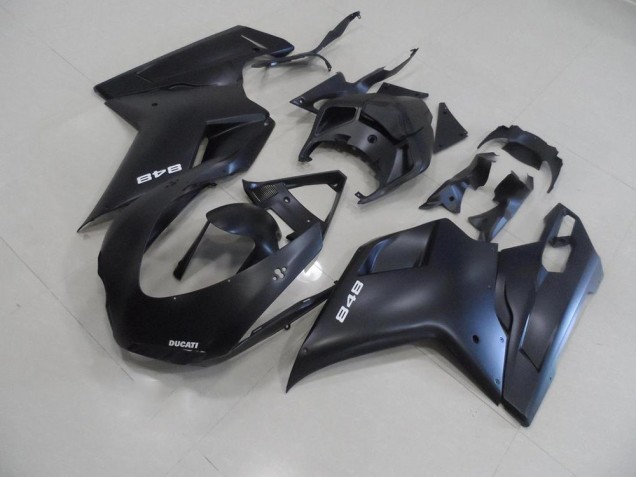 Carénage Moto Ducati 848 1098 1198 2007-2014 - Noir Mat avec Blanc 848 Vente en Gros Carénage Moto Ducati 848 1098 1198 2007-2014 - Noir Mat avec Blanc 848 Vente en Gros