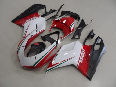 Carrosserie Moto Ducati 848 1098 1198 2007-2014 - Rouge Blanc Vente en Gros