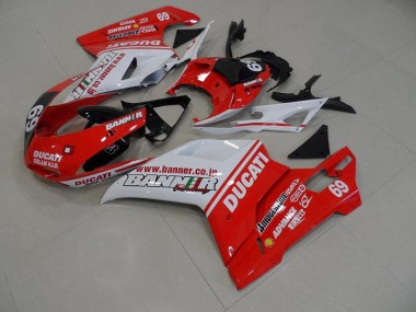 Carénage Moto Ducati 848 1098 1198 2007-2014 - Orange Banner 69 Vente en Gros