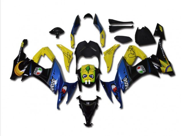Carénage Moto ZX10R 2008-2010 - Bleu Requin Vente en Gros Carénage Moto ZX10R 2008-2010 - Bleu Requin Vente en Gros