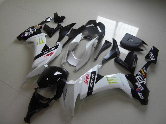 Carénage Moto ZX10R 2008-2010 - Blanc Monster Vente en Gros Carénage Moto ZX10R 2008-2010 - Blanc Monster Vente en Gros