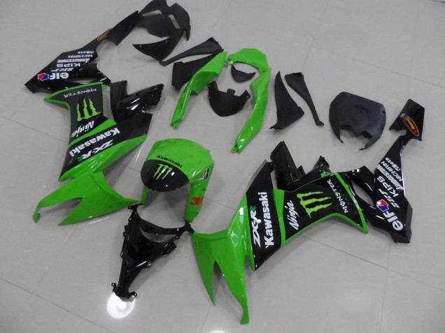 Carénage Moto ZX10R 2008-2010 - Vert et Noir Monster Vente en Gros Carénage Moto ZX10R 2008-2010 - Vert et Noir Monster Vente en Gros