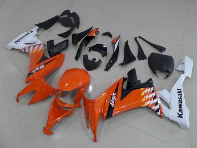 Carénage Moto ZX10R 2008-2010 - Orange et Blanc Vente en Gros Carénage Moto ZX10R 2008-2010 - Orange et Blanc Vente en Gros