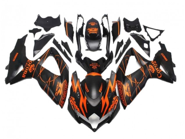 Carénage Moto GSXR 600 / 750 K8 2008-2010 - Noir Orange Vente en Gros Carénage Moto GSXR 600 / 750 K8 2008-2010 - Noir Orange Vente en Gros