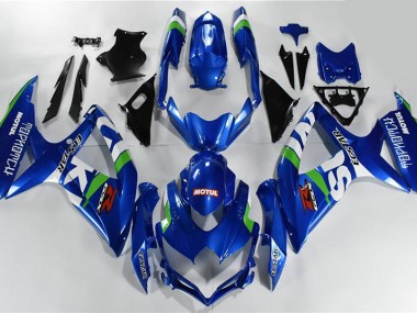 Carénage Moto GSXR 600 / 750 K8 2008-2010 - Bleu Blanc Vert Vente en Gros
