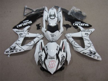 Carénage Moto GSXR 600 K8 2008-2010 - Blanc Noir Corona Extra Motul 8 Vente en Gros