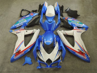 Carénage Moto GSXR 600 K8 2008-2010 - Bleu Blanc avec Décalque Vente en Gros