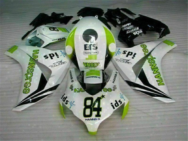 Carénage Moto CBR 1000 RR 2008-2011 - Blanc Vert Hannspree 84 Vente en Gros Carénage Moto CBR 1000 RR 2008-2011 - Blanc Vert Hannspree 84 Vente en Gros
