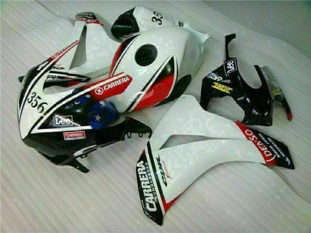 Carénage Moto CBR 1000 RR 2008-2011 - Blanc Noir Vente en Gros Carénage Moto CBR 1000 RR 2008-2011 - Blanc Noir Vente en Gros