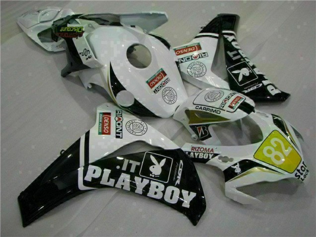 Carénage Moto CBR 1000 RR 2008-2011 - Blanc Noir Playboy Vente en Gros