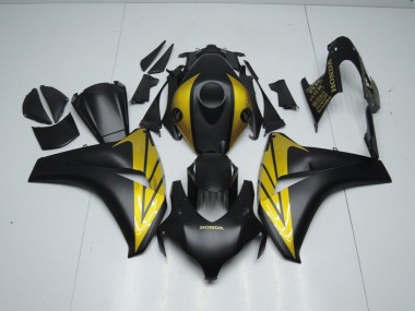 Carénage Moto CBR 1000 RR 2008-2011 - Noir Mat et Or Vente en Gros