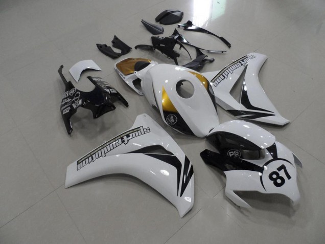 Carénage Moto CBR 1000 RR 2008-2011 - Noir et Blanc et Or Vente en Gros