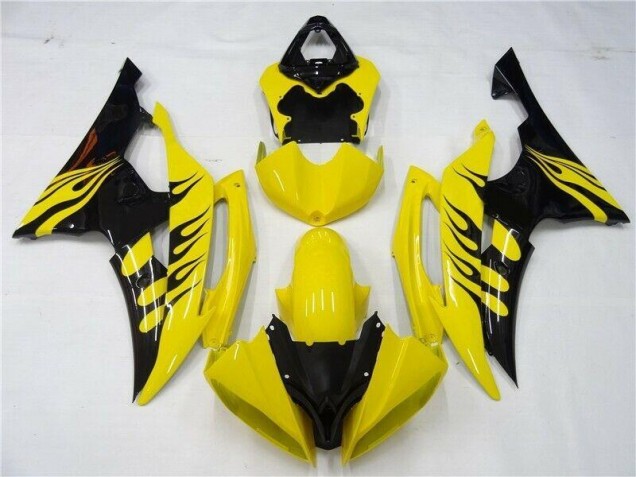 Carénage Moto R6 2008-2016 - Jaune Noir Vente en Gros Carénage Moto R6 2008-2016 - Jaune Noir Vente en Gros