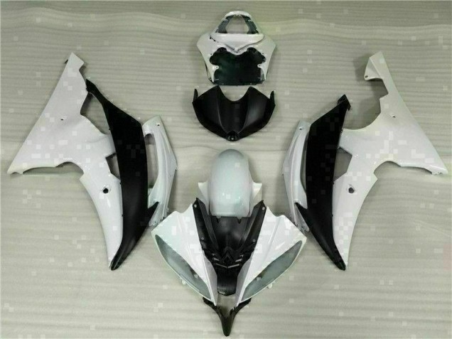 Kit Carénages Motos & Plastique R6 2008-2016 - Blanc Noir Vente en Gros Kit Carénages Motos & Plastique R6 2008-2016 - Blanc Noir Vente en Gros