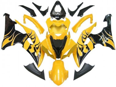 Carénage Moto R6 2008-2016 - Jaune Noir Flamme R6 Vente en Gros