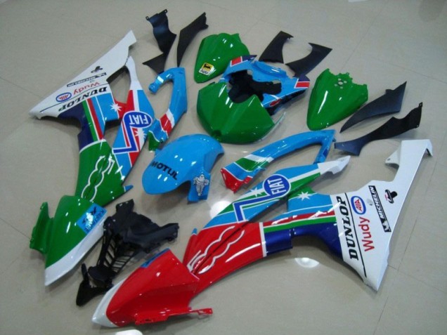 Carénage Moto R6 2008-2016 - Bleu Blanc Fiat Vert Rouge Wudy Motul Dunlop Vente en Gros Carénage Moto R6 2008-2016 - Bleu Blanc Fiat Vert Rouge Wudy Motul Dunlop Vente en Gros