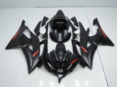 Carénage Moto R6 2008-2016 - Noir Mat Rouge Décalque Vente en Gros