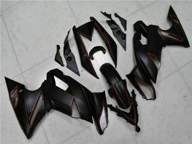 Carénage Moto EX650 2009-2011 - Noir Rouge Vente en Gros Carénage Moto EX650 2009-2011 - Noir Rouge Vente en Gros
