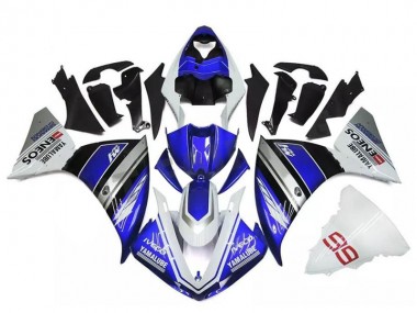 Carénage Moto R1 2009-2011 - Blanc Bleu Argent Vente en Gros