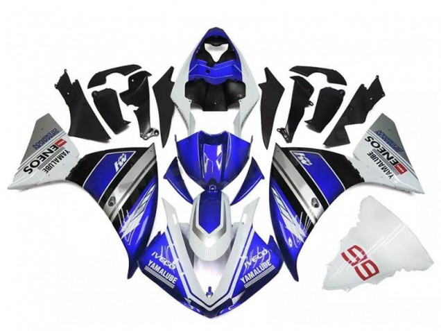 Carénage Moto R1 2009-2011 - Blanc Bleu Argent Vente en Gros Carénage Moto R1 2009-2011 - Blanc Bleu Argent Vente en Gros