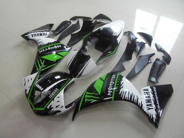 Carénage Moto R1 2009-2011 - Blanc Vert Monster Vente en Gros