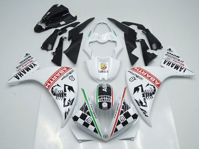 Carénage Moto R1 2009-2011 - Blanc Noir Abrath Vente en Gros Carénage Moto R1 2009-2011 - Blanc Noir Abrath Vente en Gros