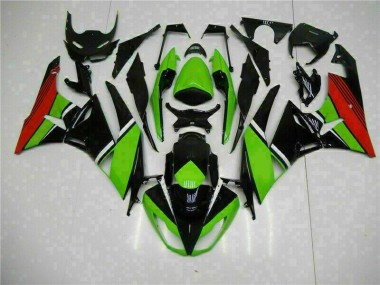 Carénage Moto ZX6R 2009-2012 - Noir Vert Rouge Vente en Gros