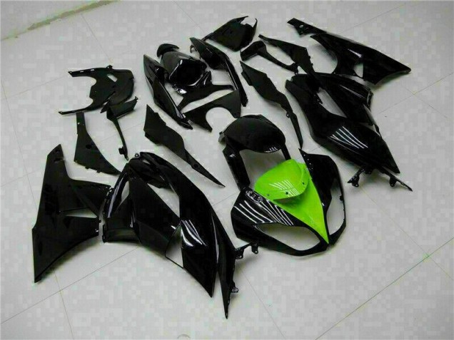 Kit Carénages Motos Complet ZX6R 2009-2012 - Noir Vert Vente en Gros Kit Carénages Motos Complet ZX6R 2009-2012 - Noir Vert Vente en Gros