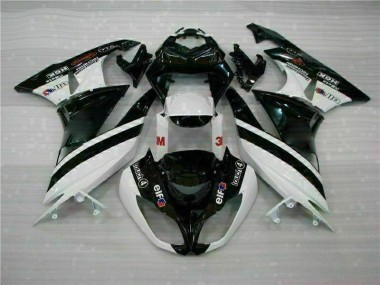 Carénage Moto ZX6R 2009-2012 - Noir Blanc 3M Touch4 Vente en Gros