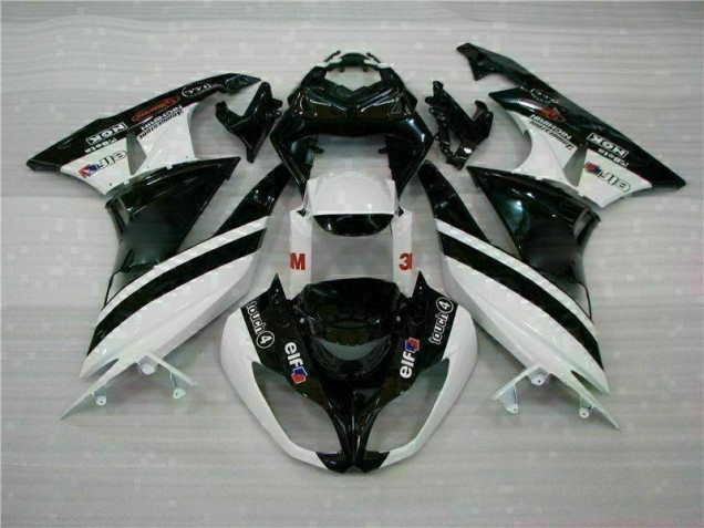Carénage Moto ZX6R 2009-2012 - Noir Blanc 3M Touch4 Vente en Gros Carénage Moto ZX6R 2009-2012 - Noir Blanc 3M Touch4 Vente en Gros