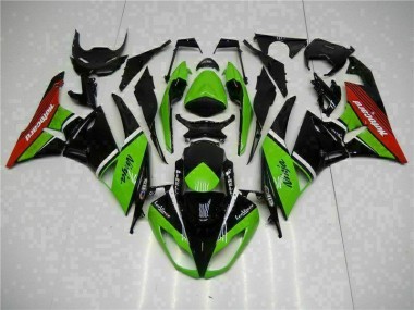 Carénage Moto ZX6R 2009-2012 - Vert Noir Rouge Vente en Gros