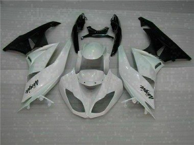 Carénages Moto ZX6R 2009-2012 - Blanc Noir Vente en Gros