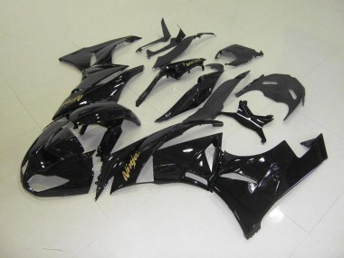 Carénage Moto ZX6R 2009-2012 - Noir avec Or Décalque Vente en Gros