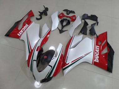 Carénage Moto Ducati 1199 2011-2014 - Blanc Rouge Vente en Gros