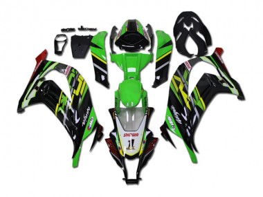 Kit Carénages Motos Complet ZX10R 2011-2015 - Vert Noir Vente en Gros