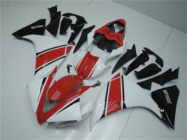 Carénage Moto R1 2012-2014 - Blanc Rouge Noir Vente en Gros Carénage Moto R1 2012-2014 - Blanc Rouge Noir Vente en Gros